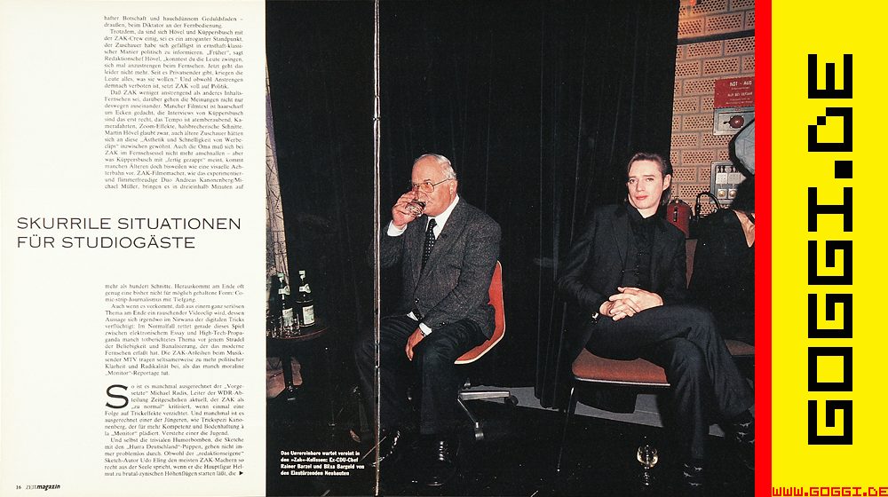 Rainer Barzel und Blixa Bargeld, Einstürzende Neubauten, ZAK,  ZEITmagazin, © Goggi Strauss